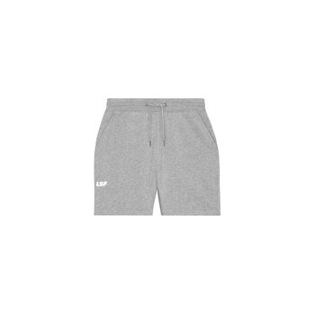 SHORT HOMME COTON BIO - LSF BLANC - Gris Chiné