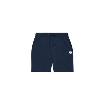 SHORTS UOMO IN COTONE BIOLOGICO - LOGO - Navy