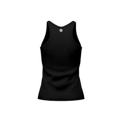 CAMISETA SIN MANGAS PARA MUJER - SQUAT SNATCH REPEAT - Negro