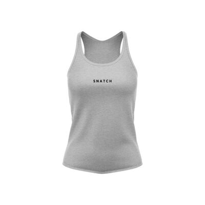 CAMISETA SIN MANGAS PARA MUJER - SNATCH - Gris jaspeado