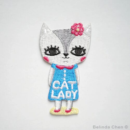 Cat Lady Iron On Patch