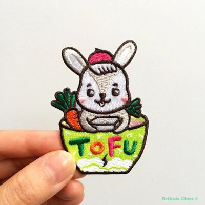 Tofu Bunny Tofu Iron On Patch