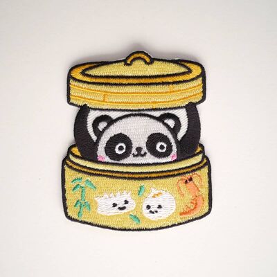 Dim Sum Panda Iron On Patch