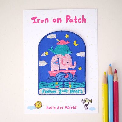 Follow Your Heart Iron On Patch