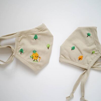 Go wild- Kids embroidered face mask