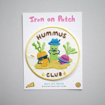 Hummus Club Iron On Patch