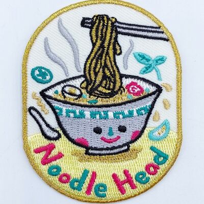 Noodle Head Iron On Patch(gold edition)