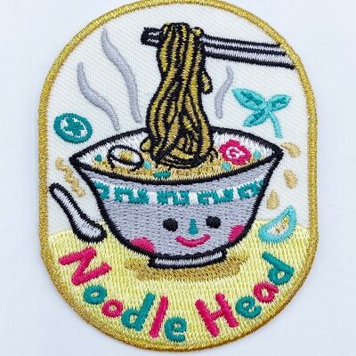 Noodle Head Iron On Patch(gold edition)