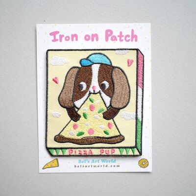 Pizza Pup Iron On Patch
