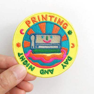 Printing Day And Night Iron On Patch