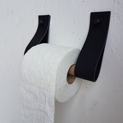 Leren toiletrol houder - Okergeel