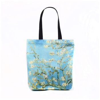 TOTE BAG VINCENT VAN GOGH "ALMOND BLOSSOM" 40x40 cm (plus 10 cm de bas) 2