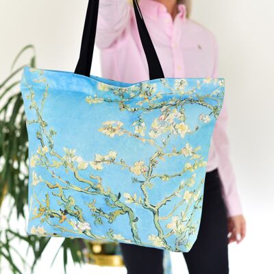 TOTE BAG VINCENT VAN GOGH "MANDELBLÜTE" 40x40 cm (plus 10 cm Boden)