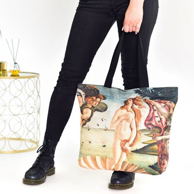 TOTE BAG SANDRO BOTTICELLI "THE BIRTH OF VENUS" 40x40 cm (plus 10 cm Boden)