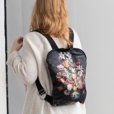 RUCKSACK MITTEL AMBROSIUS BOSSCHAERT "EIN BLUMENSTILLLEBEN"31 x 38 cm