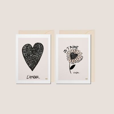 Set of 2 LOVE cards