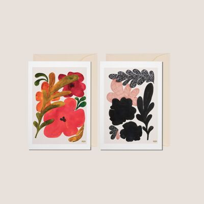 Lot de 2 cartes PRIMAVERA