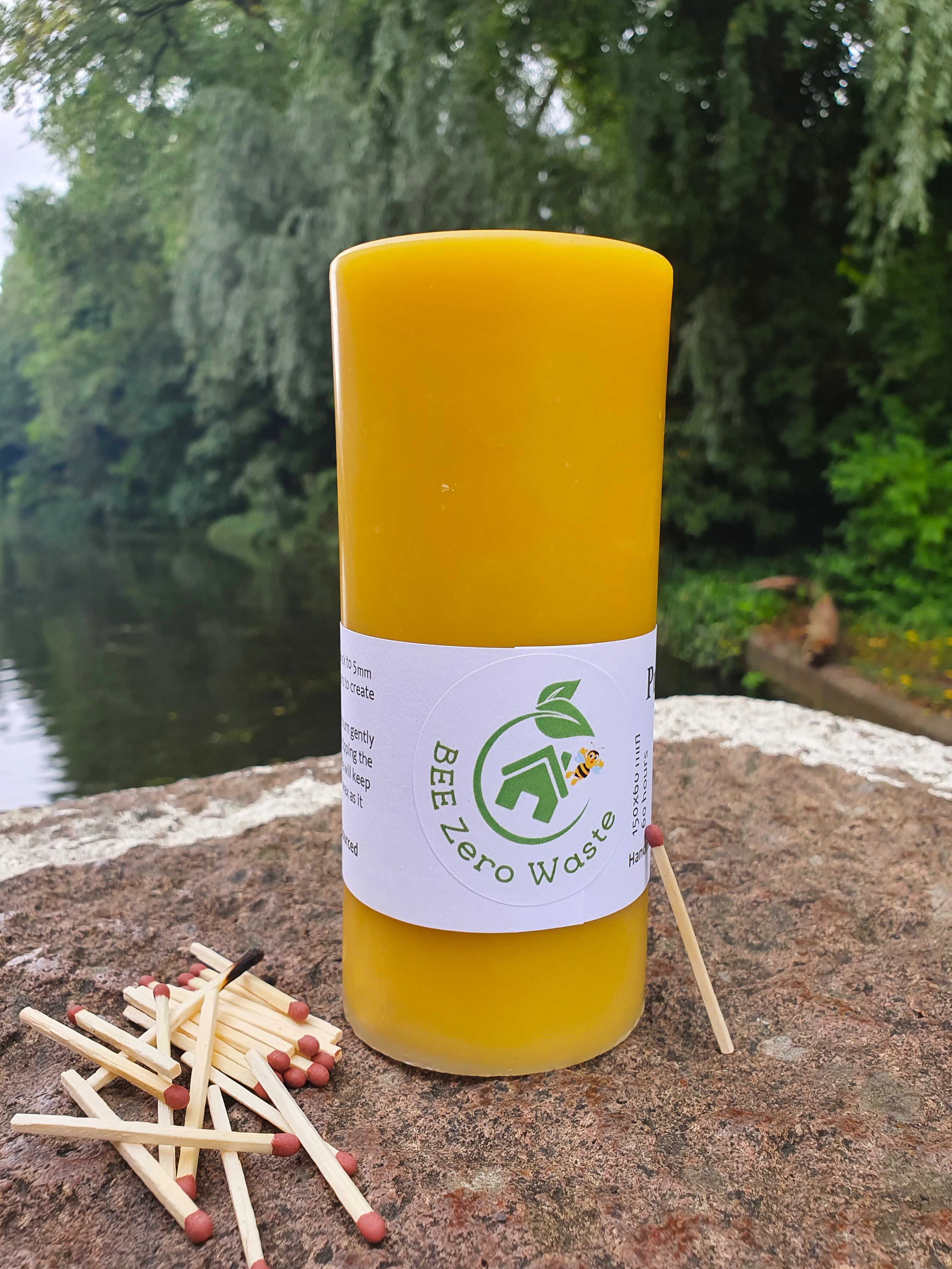 Buy wholesale Pure Beeswax Pillar candle 15x6 cm / 60h