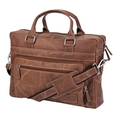 Leather office/business bag - OB1001BR