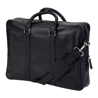 Leather office/business bag - OB1003BK