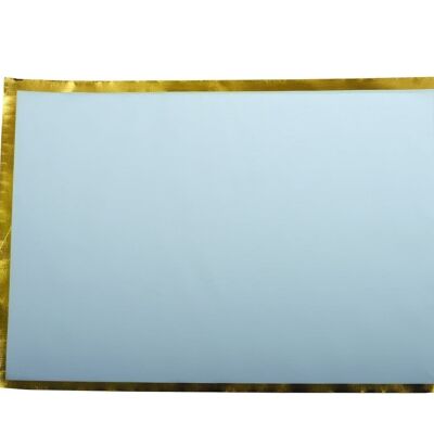 DISPOSABLE PLATE COVER 31.5x45CM WHITE AND GOLD ROLL 32PIECES