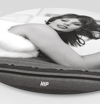 HIP ORGNL® Portrait Sophia Loren jouant avec ses cheveux Rond - Ø 120 cm 2