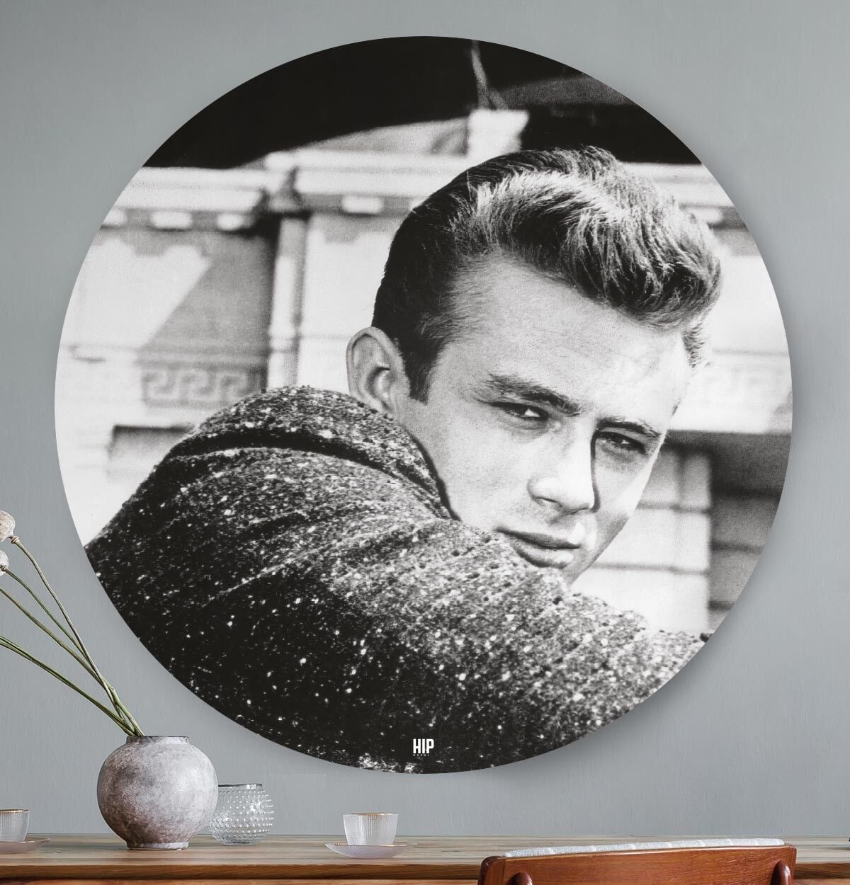 HIP ORGNL® Retrato icónico James Dean tiro de promoción Redondo - Ø 40 cm