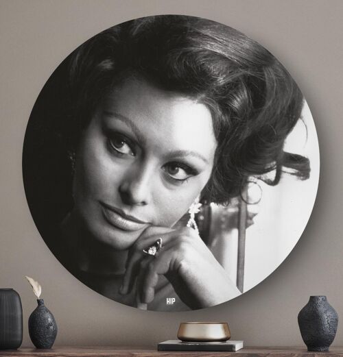 HIP ORGNL® Iconic portrait Italian actress Sophia Loren Round - Ø 140 cm