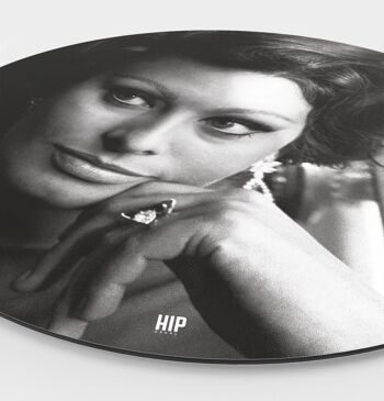 HIP ORGNL® Portrait emblématique de l'actrice italienne Sophia Loren Rond - Ø 120 cm 2