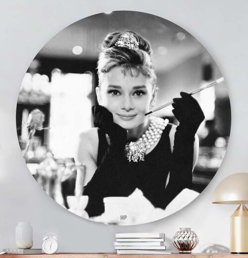 HIP ORGNL® Portrait Audrey Hepburn in Breakfast at Tiffany’s Round - Ø 140 cm