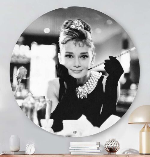HIP ORGNL® Portrait Audrey Hepburn in Breakfast at Tiffany’s Round - Ø 120 cm