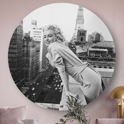 HIP ORGNL® Retrato Marilyn Monroe en la ciudad de Nueva York Redondo - Ø 40 cm
