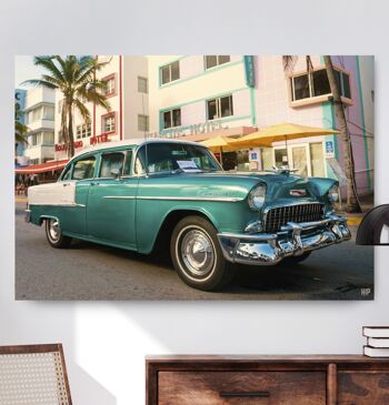 HIP ORGNL® Voiture de luxe sur Ocean Drive à Miami - 120 x 80 cm 1