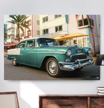 HIP ORGNL® Voiture de luxe sur Ocean Drive à Miami - 90 x 60 cm 1