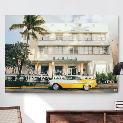 Striscia HIP ORGNL® Miami con architettura art déco - 120 x 80 cm
