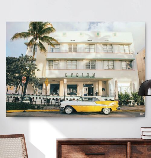 HIP ORGNL® Miami strip with art deco architecture - 90 x 60 cm