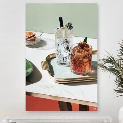 HIP ORGNL® Cocktail su vassoio dorato - 40 x 60 cm