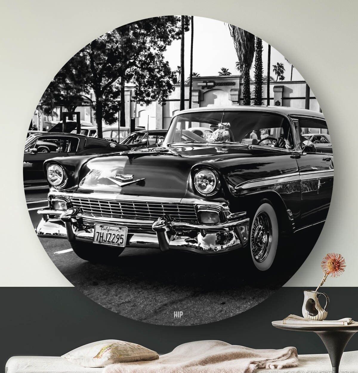 HIP ORGNL® Coche de lujo Chevrolet Bel Air en California Redondo - Ø 40 cm