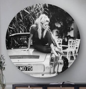 HIP ORGNL® Iconic portrait Brigitte Bardot à Saint-Tropez Rond - Ø 120 cm 1