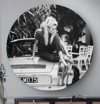 HIP ORGNL® Iconic portrait Brigitte Bardot à Saint-Tropez Rond - Ø 80 cm 1