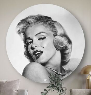 HIP ORGNL® Portrait Marilyn Monroe au look iconique Rond - Ø 120 cm 1