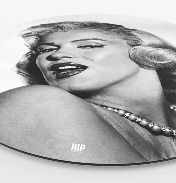 HIP ORGNL® Portrait Marilyn Monroe au look iconique Rond - Ø 120 cm 2
