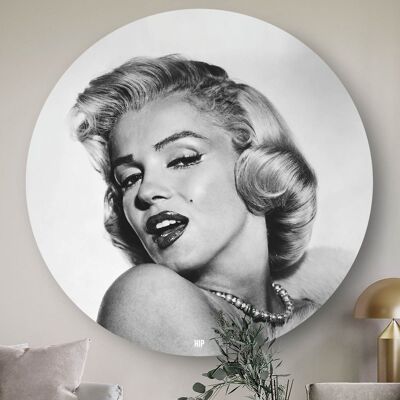 HIP ORGNL® Porträt Marilyn Monroe mit ikonischem Look Rund - Ø 80 cm