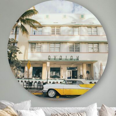 HIP ORGNL® Miami strip with art deco architecture Round - Ø 120 cm