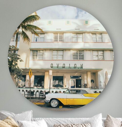 HIP ORGNL® Miami strip with art deco architecture Round - Ø 60 cm