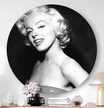 HIP ORGNL® Portrait iconique Marilyn Monroe gros plan Rond - Ø 140 cm 1
