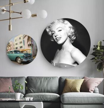 HIP ORGNL® Portrait iconique Marilyn Monroe gros plan Rond - Ø 80 cm 2