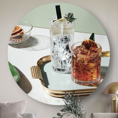 HIP ORGNL® Cocktails on a gold tray Round - Ø 120 cm