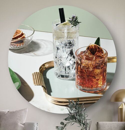 HIP ORGNL® Cocktails on a gold tray Round - Ø 100 cm