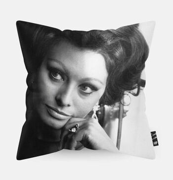 HIP ORGNL® Portrait iconique de l'actrice italienne Sophia Loren Coussin - 45 x45 cm 1